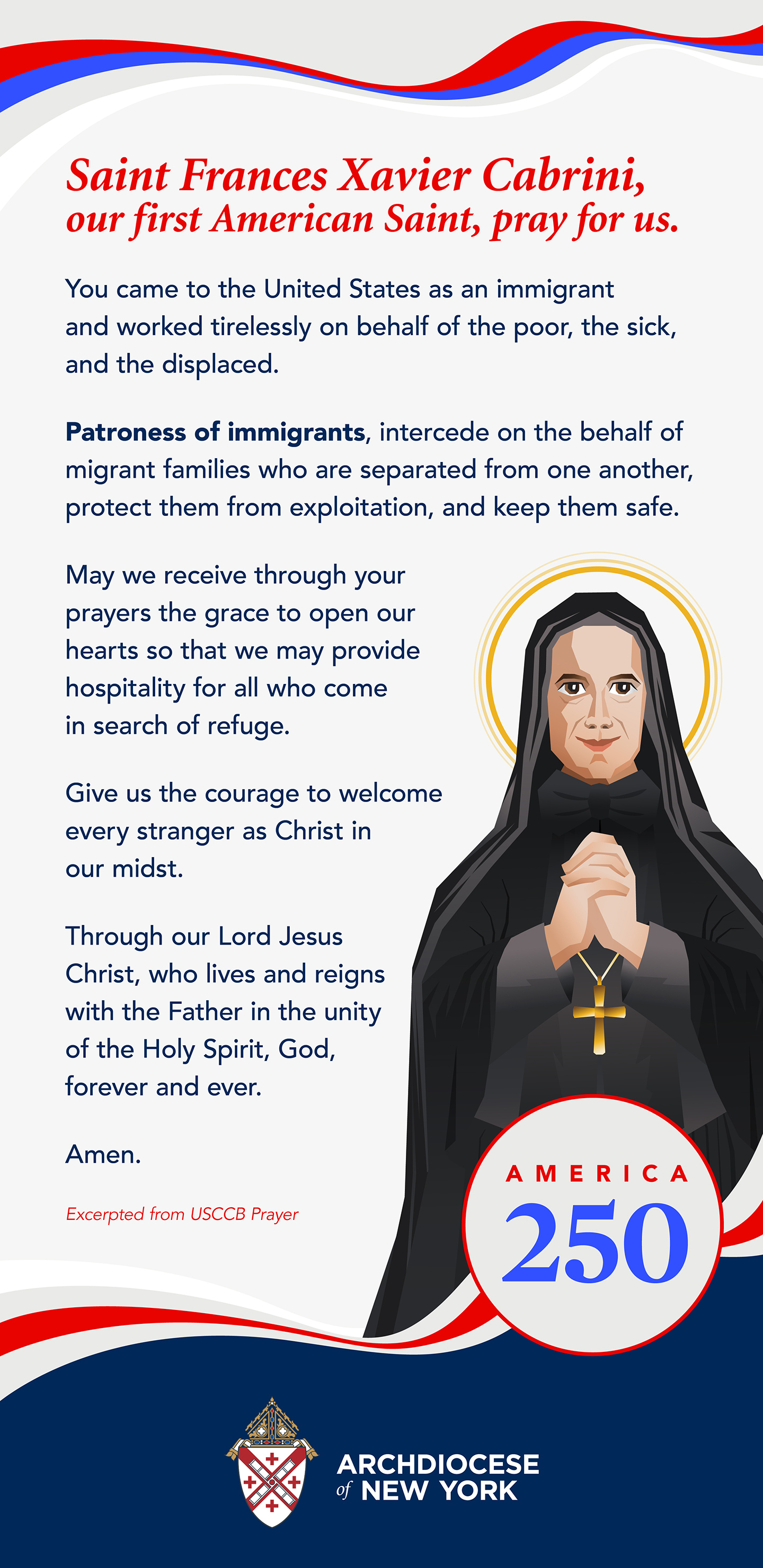 St. Francis Cabrini Prayer Card Android