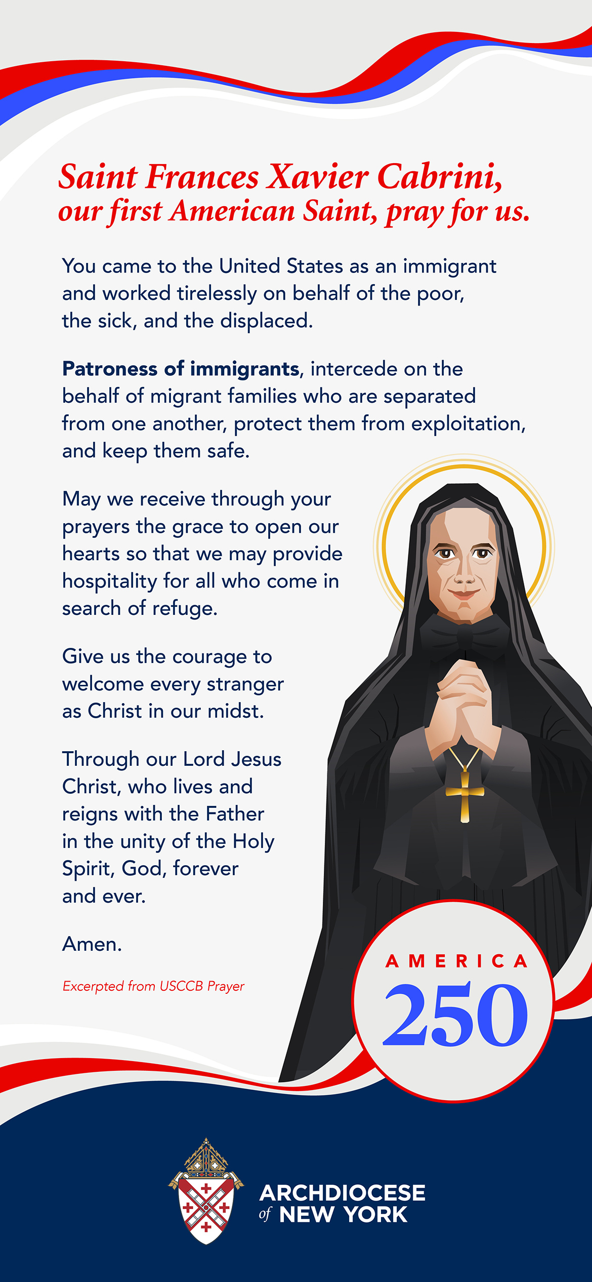 St. Francis Cabrini Prayer Card iPhone
