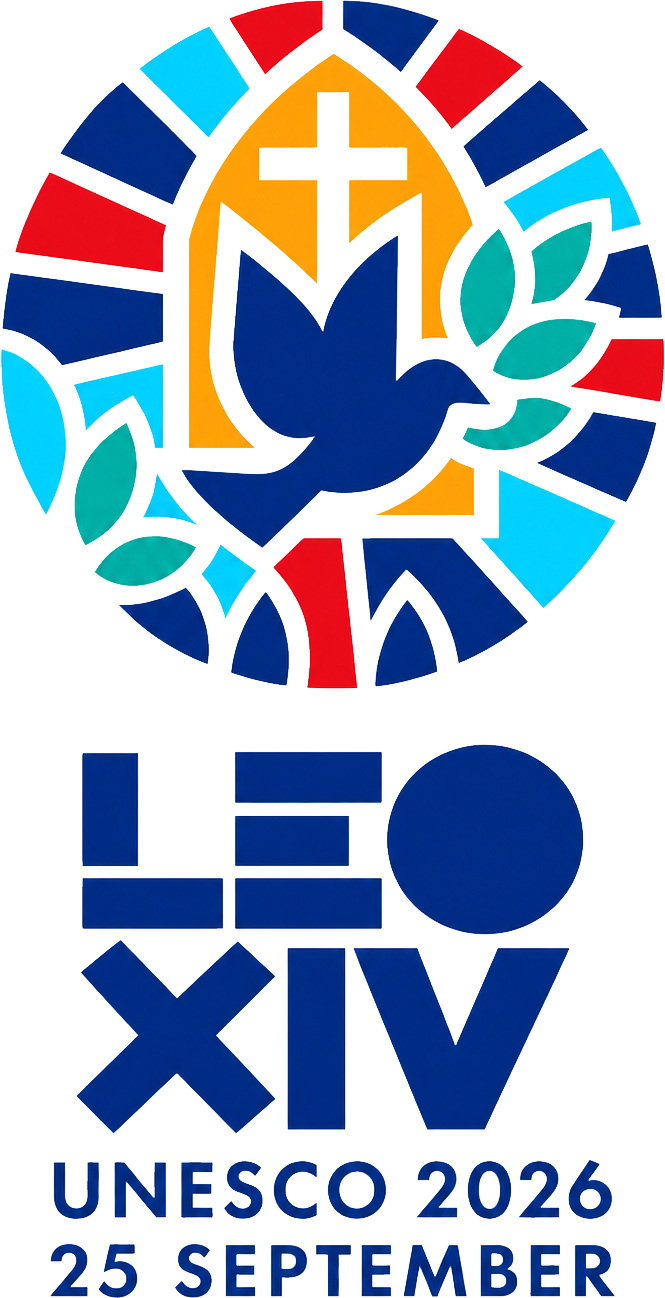 UNESCO x Pope Leo XIV logo
