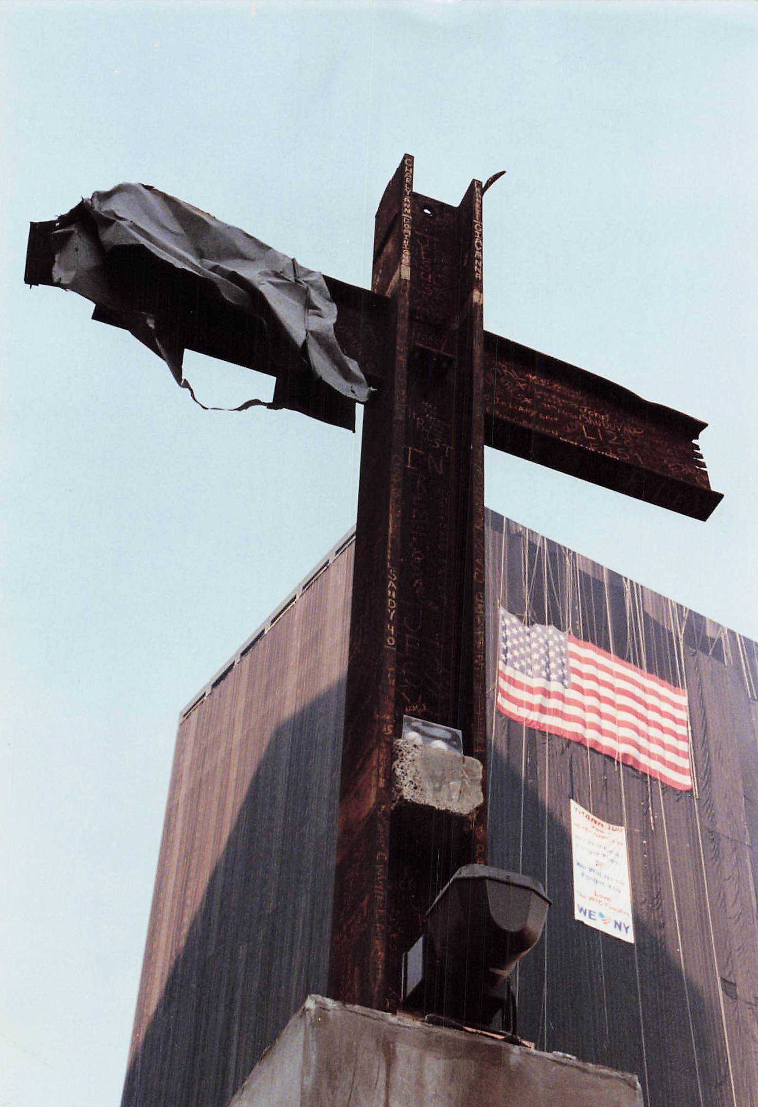 The steel cross discovered in the rubble of the World Trade Center